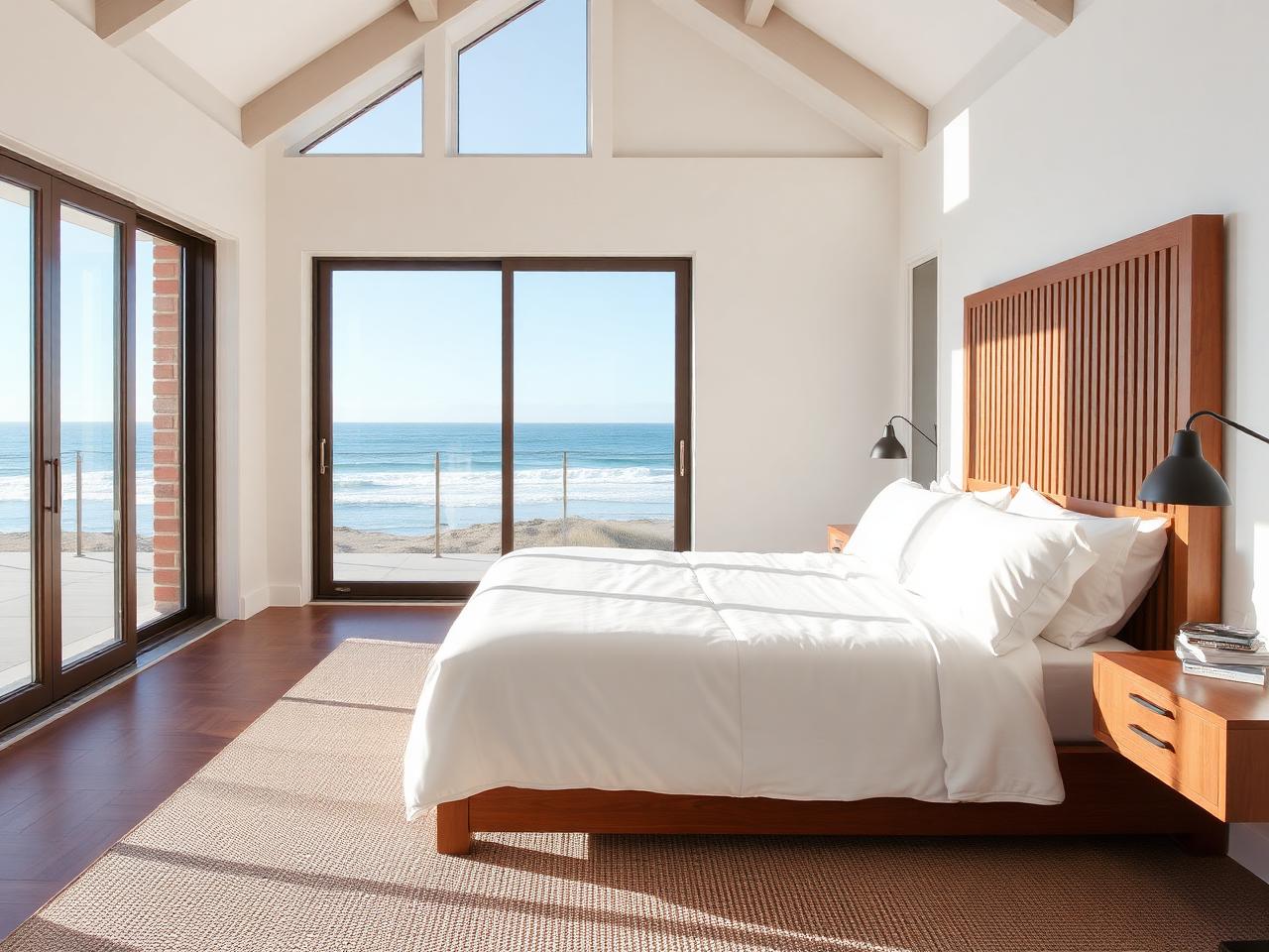 Suíte principal com vista para o mar